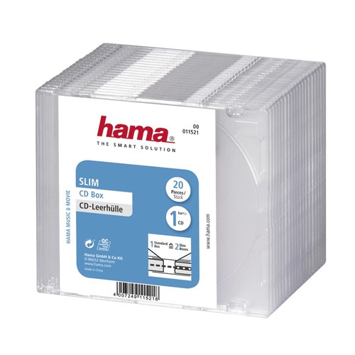 Hama 20x hüllen jewel case - 20x, cd