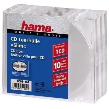 Hama slim leerkarton - hama, cd