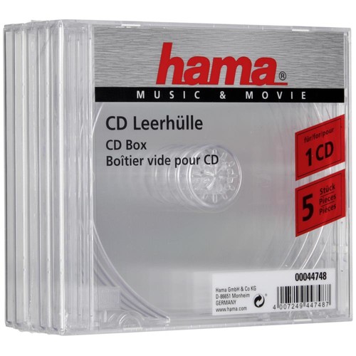 1x5 hama box transparent - 1x5, cd-box
